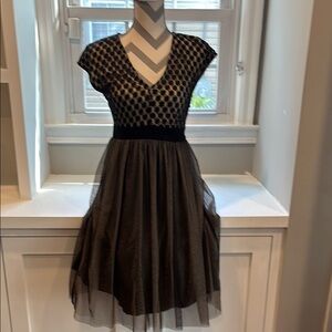 Chic Black Mesh Mini Dress